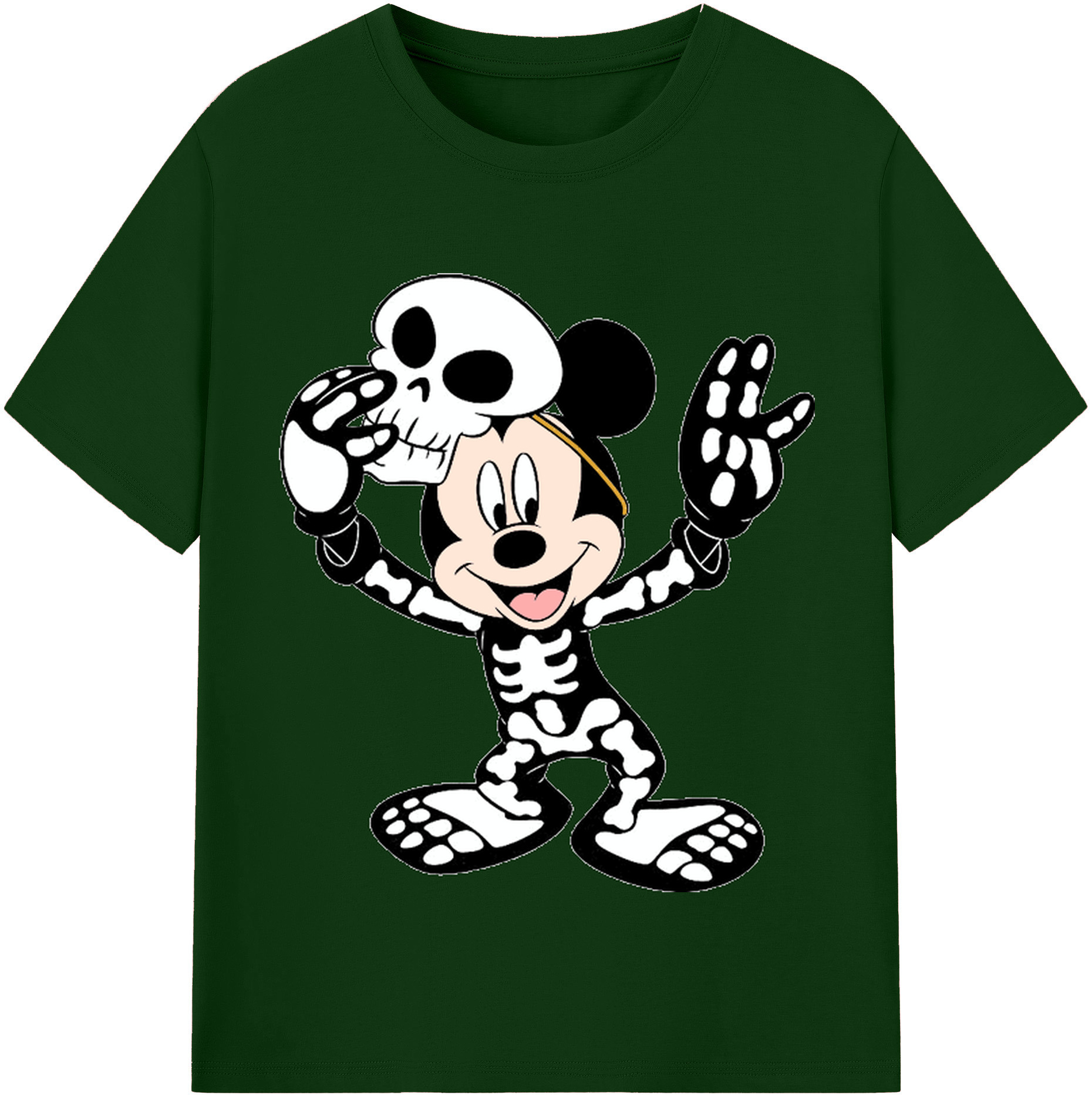 （画像用） ミッキーマウス Mickey Mouse 綿100％半袖Tシャツ（フロントプリント）